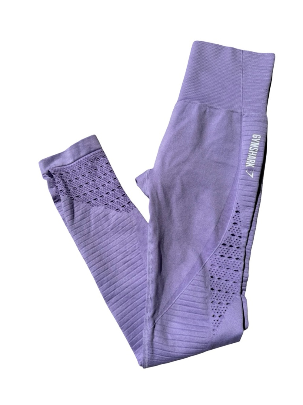 Gymshark Lavender Perforated Seamless Leggings